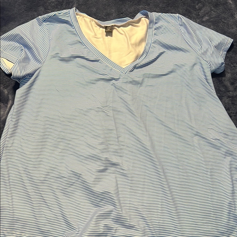 SHEIN Blue Gray Relaxed Short Sleeve T-Shirt